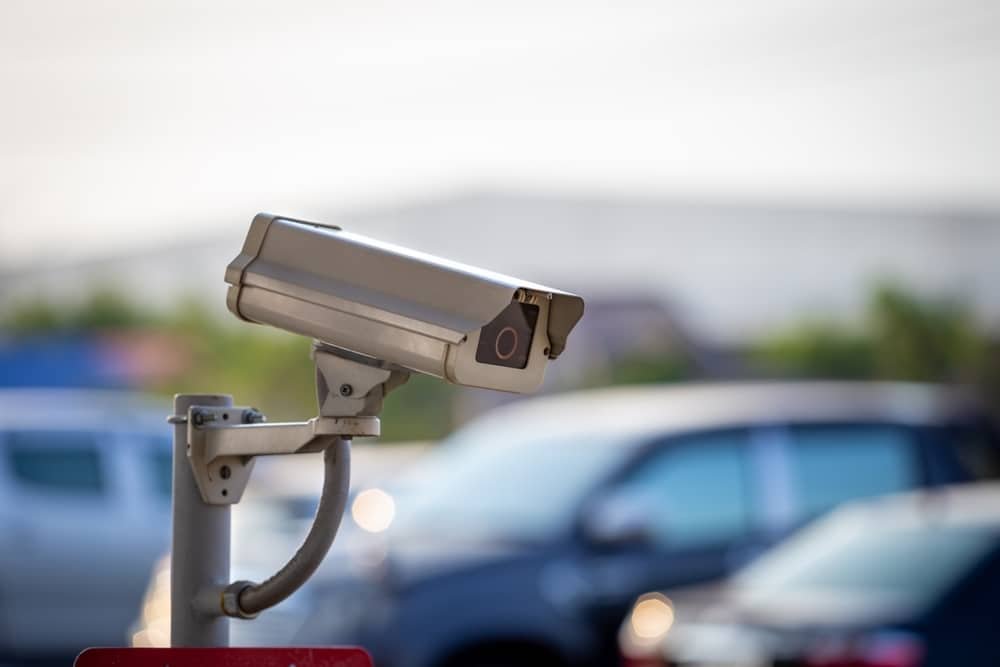 Cctv,Camera,For,Security,At,Parking,,Close,Up